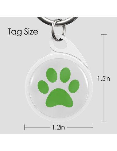 Etiqueta de Perro QR FURMYLOVE Personalizada Verde 3.05x5.84cm