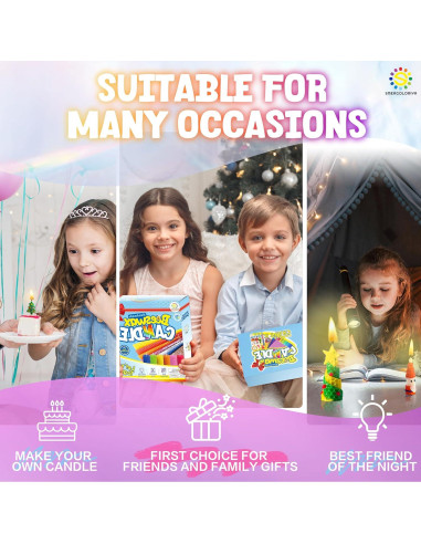 Kit de Fabricación de Velas de Cera de Abeja SMEAGOLORIYA 20.32 cm