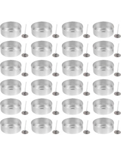 Kit 100 Soportes de Aluminio para Velas Tea Light EXCEART 2