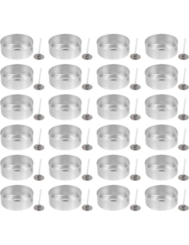 Kit 100 Soportes de Aluminio para Velas Tea Light EXCEART