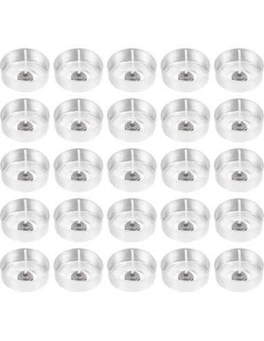 Kit 100 Soportes de Aluminio para Velas Tea Light EXCEART