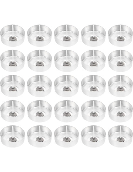 Kit 100 Soportes de Aluminio para Velas Tea Light EXCEART