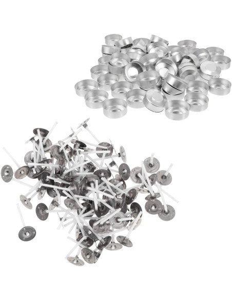Kit 100 Soportes de Aluminio para Velas Tea Light EXCEART