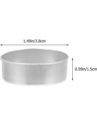 Kit 100 Soportes de Aluminio para Velas Tea Light EXCEART