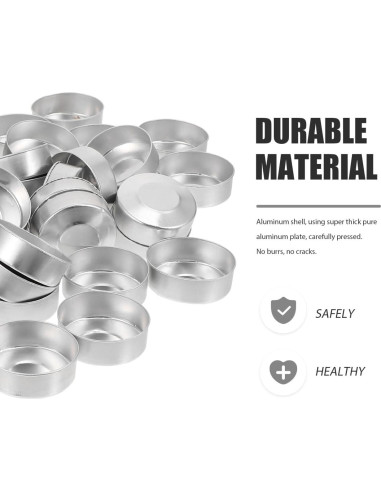 Kit 100 Soportes de Aluminio para Velas Tea Light EXCEART