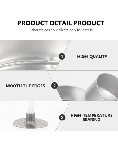 Kit 100 Soportes de Aluminio para Velas Tea Light EXCEART