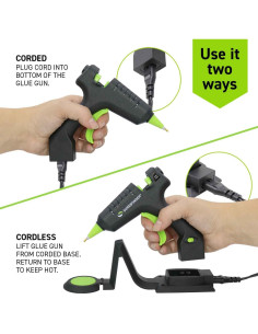 Pistola de Pegamento Inalámbrica Surebonder CL-195F 20W con 80 Palitos 2