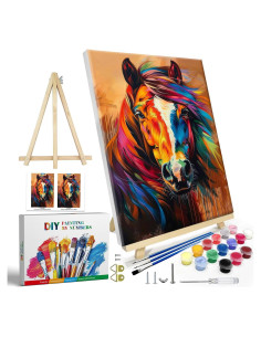 Kit de Pintura por Números JOOZ Adultos 20x30 cm Caballo