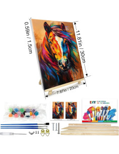 Kit de Pintura por Números JOOZ Adultos 20x30 cm Caballo 2