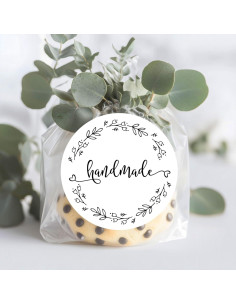 120 Pegatinas Hechas a Mano Redondas 40mm para Negocios 2