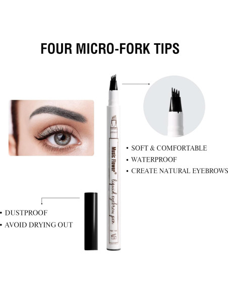 Lápiz de Cejas Music Flower Negro 04 a Prueba de Agua Lápiz de Cejas Music Flower Negro 04 a Prueba de Agua