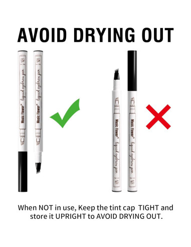 Lápiz de Cejas Music Flower Negro 04 a Prueba de Agua