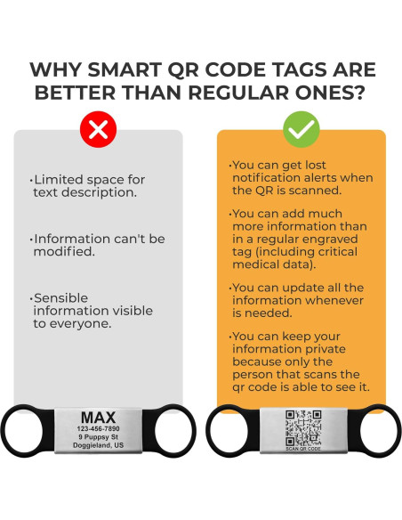 Etiqueta de identificación para mascotas PAWNIMALS con QR
