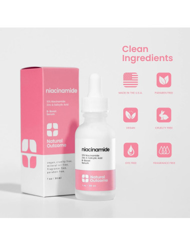 Suero de Niacinamida 10% Natural Outcome 30 ml - Antiacné