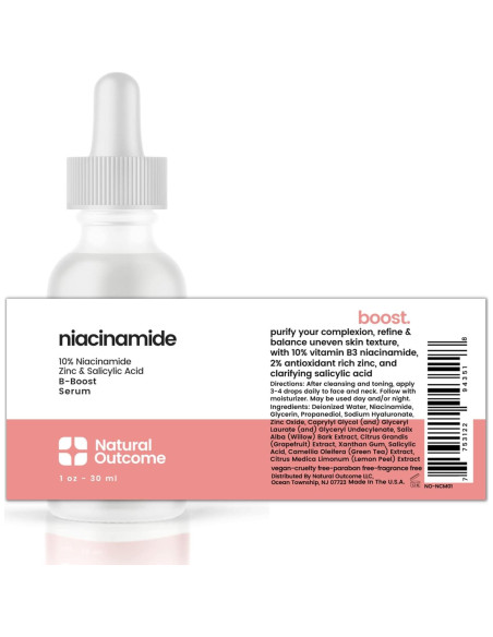 Suero de Niacinamida 10% Natural Outcome 30 ml - Antiacné