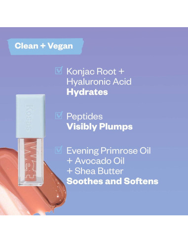 Brillo Labial Hidratante Kosas Wet Lip Oil Gloss - Desnudo