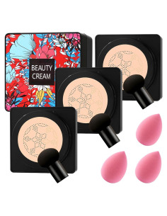 Base de Crema CC Hidratante PBPanYiDi con 3 Esponjas Natural