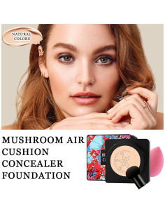 Base de Crema CC Hidratante PBPanYiDi con 3 Esponjas Natural 2