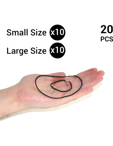 20 Bandas Elásticas Negras IFAMIO para Cuadernos y Diarios