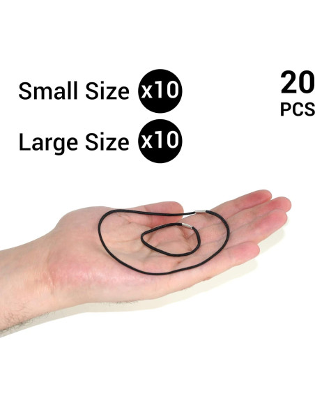 20 Bandas Elásticas Negras IFAMIO para Cuadernos y Diarios