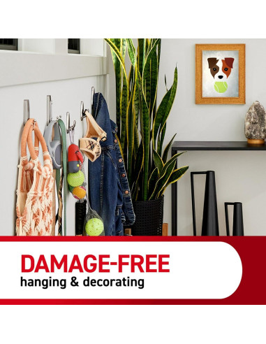 Ganchos Dobles de Pared Command Grande Niquel Cepillado 1.81 kg