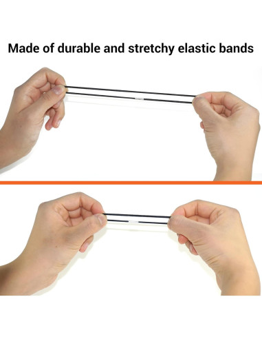 20 Bandas Elásticas Negras IFAMIO para Cuadernos y Diarios