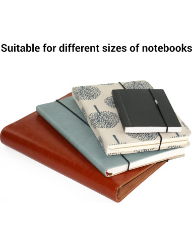 20 Bandas Elásticas Negras IFAMIO para Cuadernos y Diarios