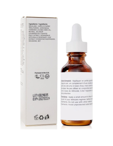 Suero de Retinol 2% MIZEEYE en Escualano 30ml Hidratante