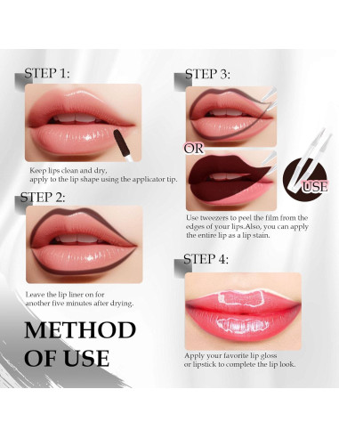 Set de Tinte Labial Despegable DAGEDA 4 Colores Mate 3.5ml