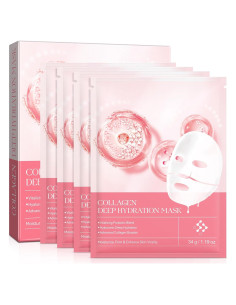 Mascarilla de Colágeno Hidratante HUALIJIA 34g x4ea Antienvejecimiento