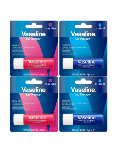 Bálsamo Labial Vaseline 4-Pack Original y Rosy 4.5g