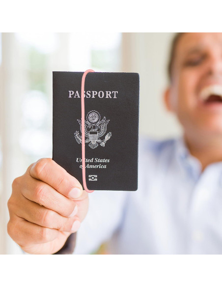 Bandas Elásticas Mini Skater 20Pcs A5 y Pasaporte Rosa