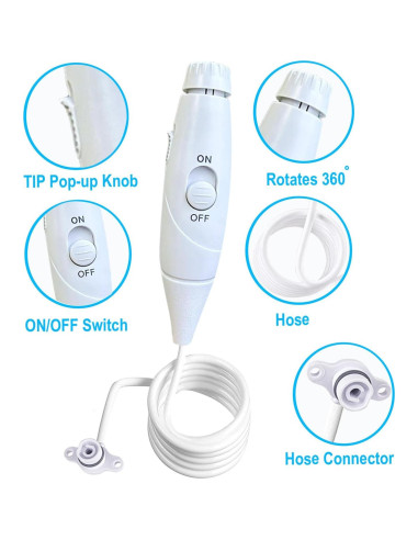Mango y Manguera de Reemplazo Carepik para Waterpik WP-100/300/660
