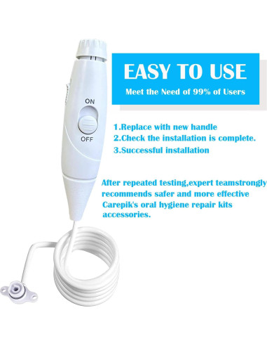 Mango y Manguera de Reemplazo Carepik para Waterpik WP-100/300/660