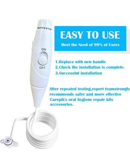 Mango y Manguera de Reemplazo Carepik para Waterpik WP-100/300/660