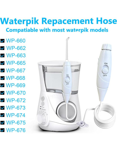Mango y Manguera de Reemplazo Carepik para Waterpik WP-100/300/660