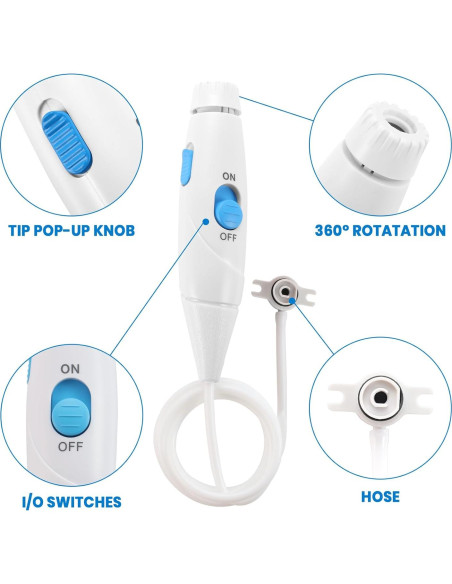 Conjunto de Manguera y Mango de Repuesto Waterpik WP-660/670