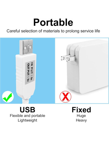 Cable de Cargador USB para Irrigador Waterpik WP360 WP450 WP462