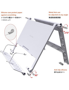 Soporte de Libro Ajustable Readaeer Blanco 30x22 cm Ligero 2