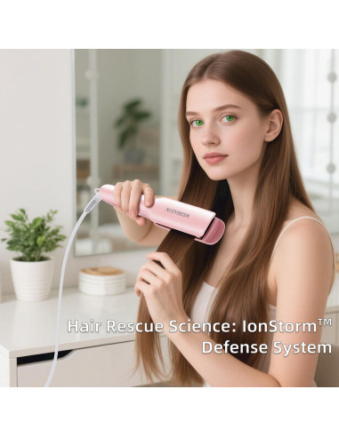 Plancha de Pelo MEIBEAZON MS-02 Cerámica 1.7" Iónica Rosa