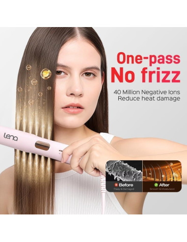 Plancha de Vapor LENA H11, Alisado Profesional con Titanio