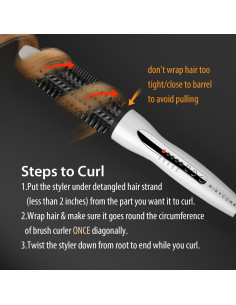 Cepillo Alisador y Rizador Cerámico MIRACOMB 1" 5 Temperaturas 2