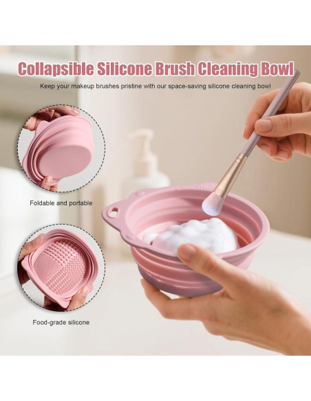 Conjunto de Brochas de Maquillaje BS-MALL 34 Pcs con Estuche Rosado Conjunto de Brochas de Maquillaje BS-MALL 34 Pcs con Estuche Rosado