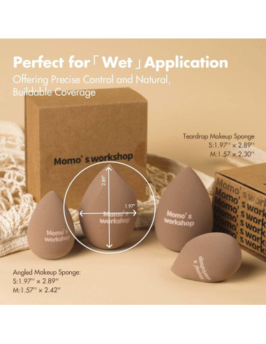 Juego de Esponjas de Maquillaje Momo's Workshop 2 Piezas
