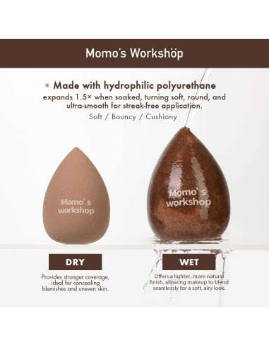 Juego de Esponjas de Maquillaje Momo's Workshop 2 Piezas