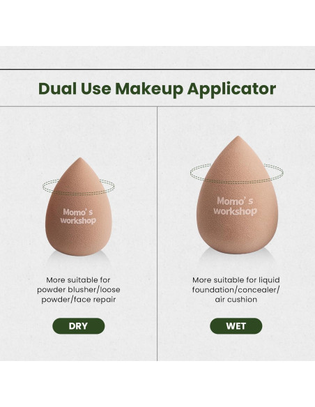 Juego de Esponjas de Maquillaje Momo's Workshop 2 Piezas