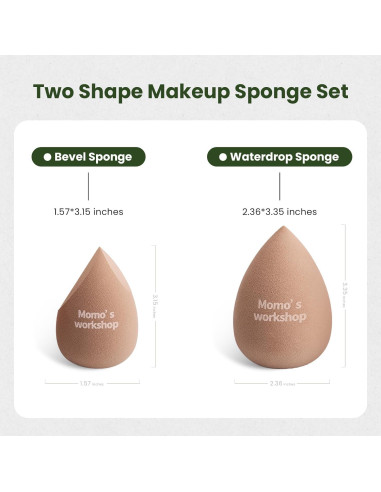Juego de Esponjas de Maquillaje Momo's Workshop 2 Piezas