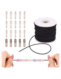 Cuerdas Elásticas Craftdady 2mm 40m con Púas Metálicas Negro