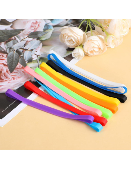 24 Bandas de Silicona Coloridas Quilax - 2 Tamaños, 12 Colores