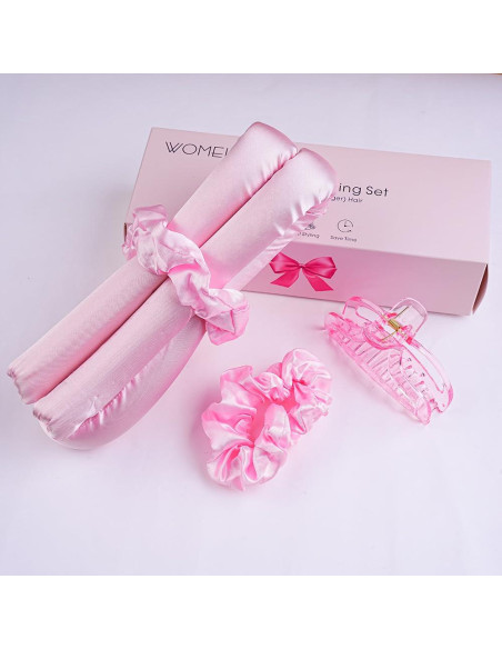 Rizador de Cabello Sin Calor ShenZhen - Rulos Grandes Rosa